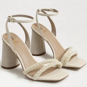 NWT Kia Beads Block Heel Sandal (Ivory) - Sam Edelman